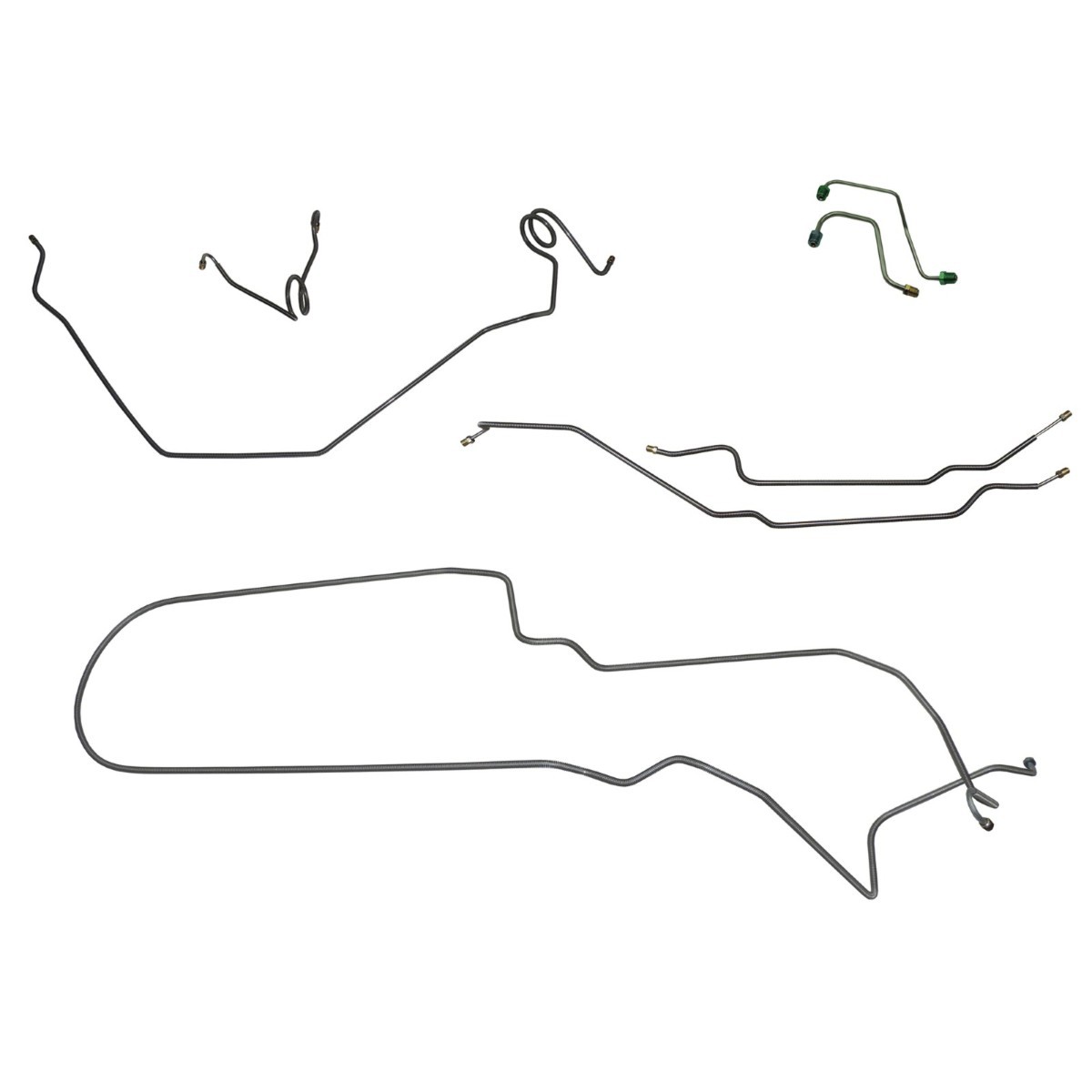 POWER DISC BRAKES; INTERMEDIATE BRAKE LINE 71-73/' CHEVY NOVA STAINLESS STEEL