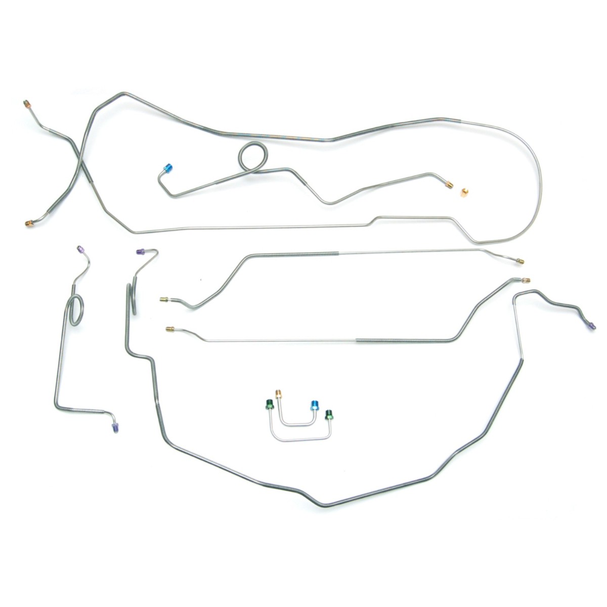 1969 Chevrolet Pwr Drum Chevelle Malibu Brake Line Set Lines Kit Tubes HDT OE